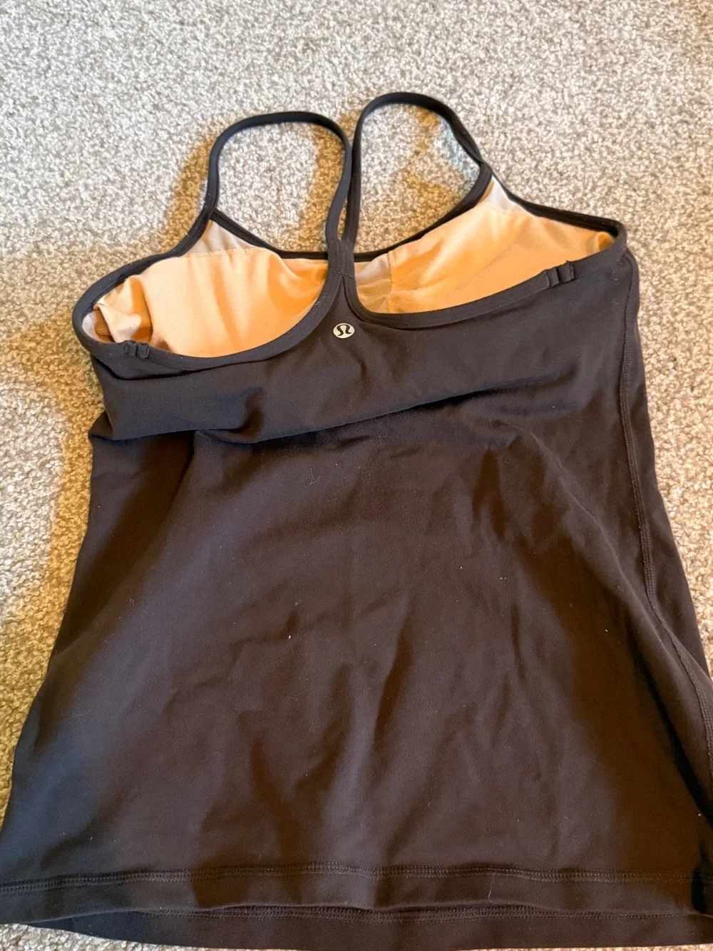 Lululemon Dark Brown Power Y Tank Top size 8